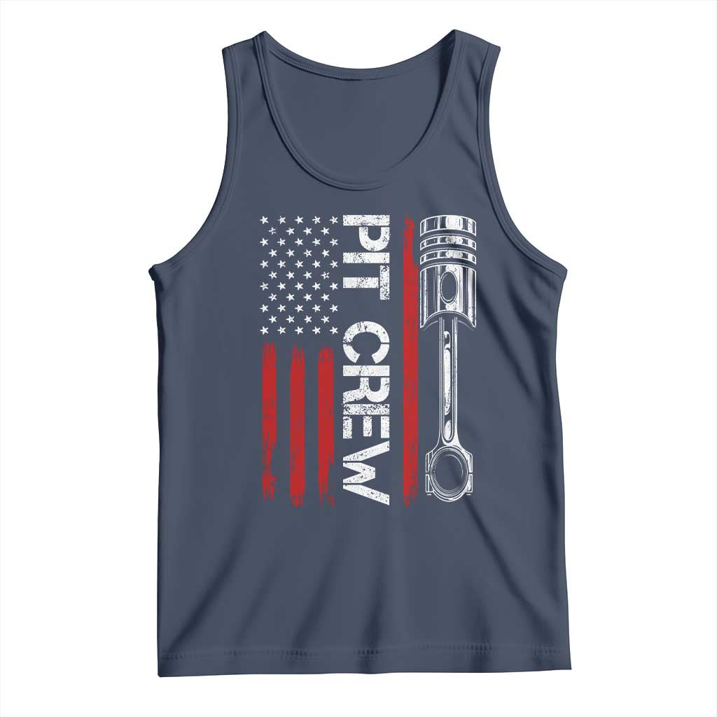 Pit Crew Tank Top Racing Race Car American Flag - Wonder Print Shop