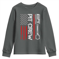 Pit Crew Youth Sweatshirt Racing Race Car American Flag - Wonder Print Shop