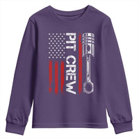 Pit Crew Youth Sweatshirt Racing Race Car American Flag - Wonder Print Shop