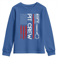 Pit Crew Youth Sweatshirt Racing Race Car American Flag - Wonder Print Shop