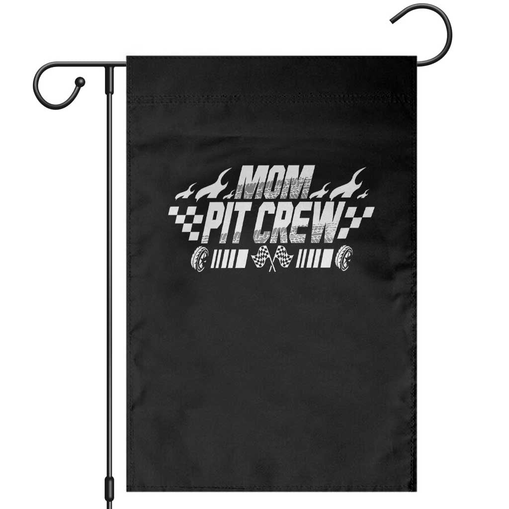 Mom Pit Crew Garden Flag Race Car Family Racing Birthday Hosting Parties - Wonder Print Shop