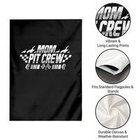 Mom Pit Crew Garden Flag Race Car Family Racing Birthday Hosting Parties - Wonder Print Shop