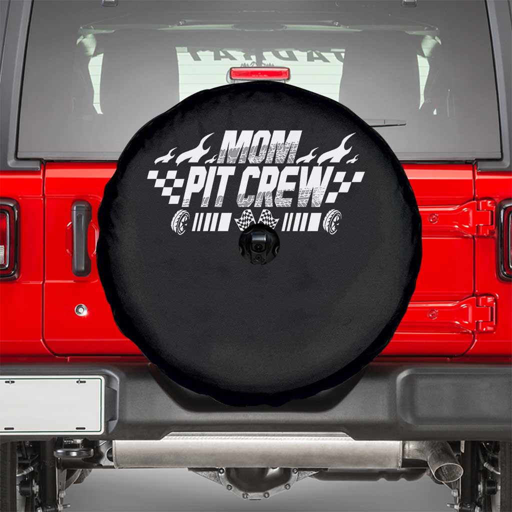 Mom Pit Crew Spare Tire Cover Race Car Family Racing Birthday Hosting Parties - Wonder Print Shop