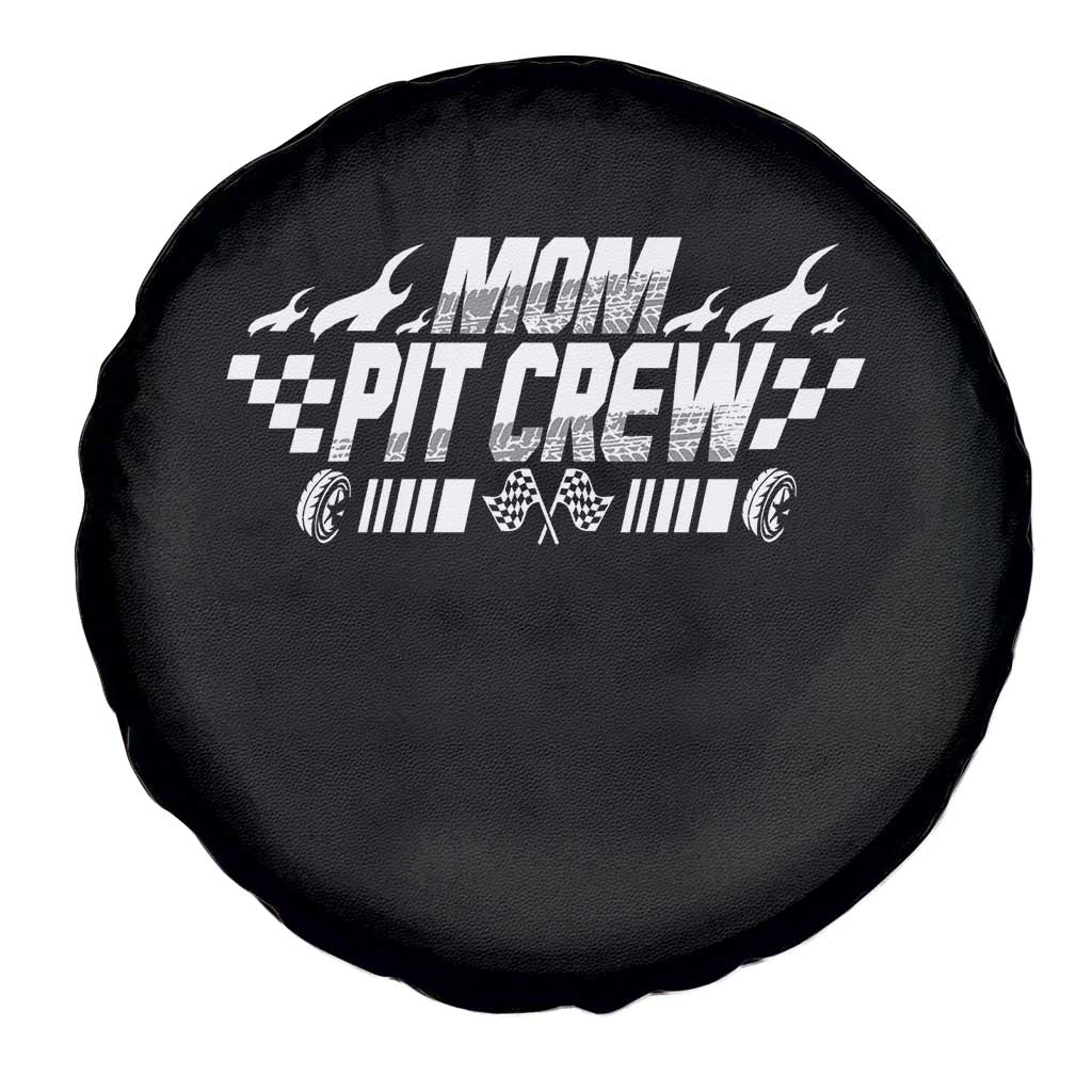 Mom Pit Crew Spare Tire Cover Race Car Family Racing Birthday Hosting Parties - Wonder Print Shop