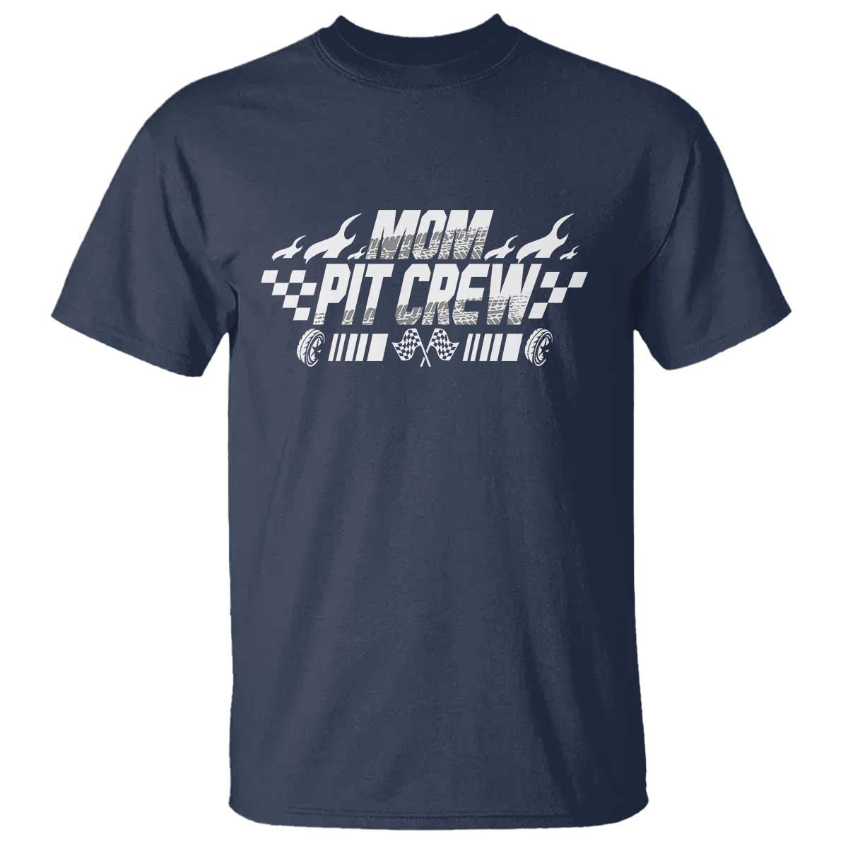 Mom Pit Crew T Shirt Race Car Family Racing Birthday Hosting Parties - Wonder Print Shop