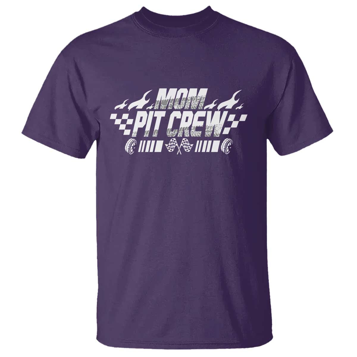 Mom Pit Crew T Shirt Race Car Family Racing Birthday Hosting Parties - Wonder Print Shop