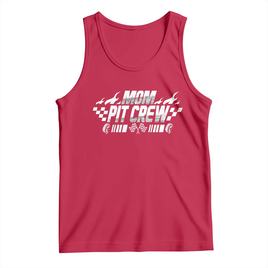 Mom Pit Crew Tank Top Race Car Family Racing Birthday Hosting Parties - Wonder Print Shop