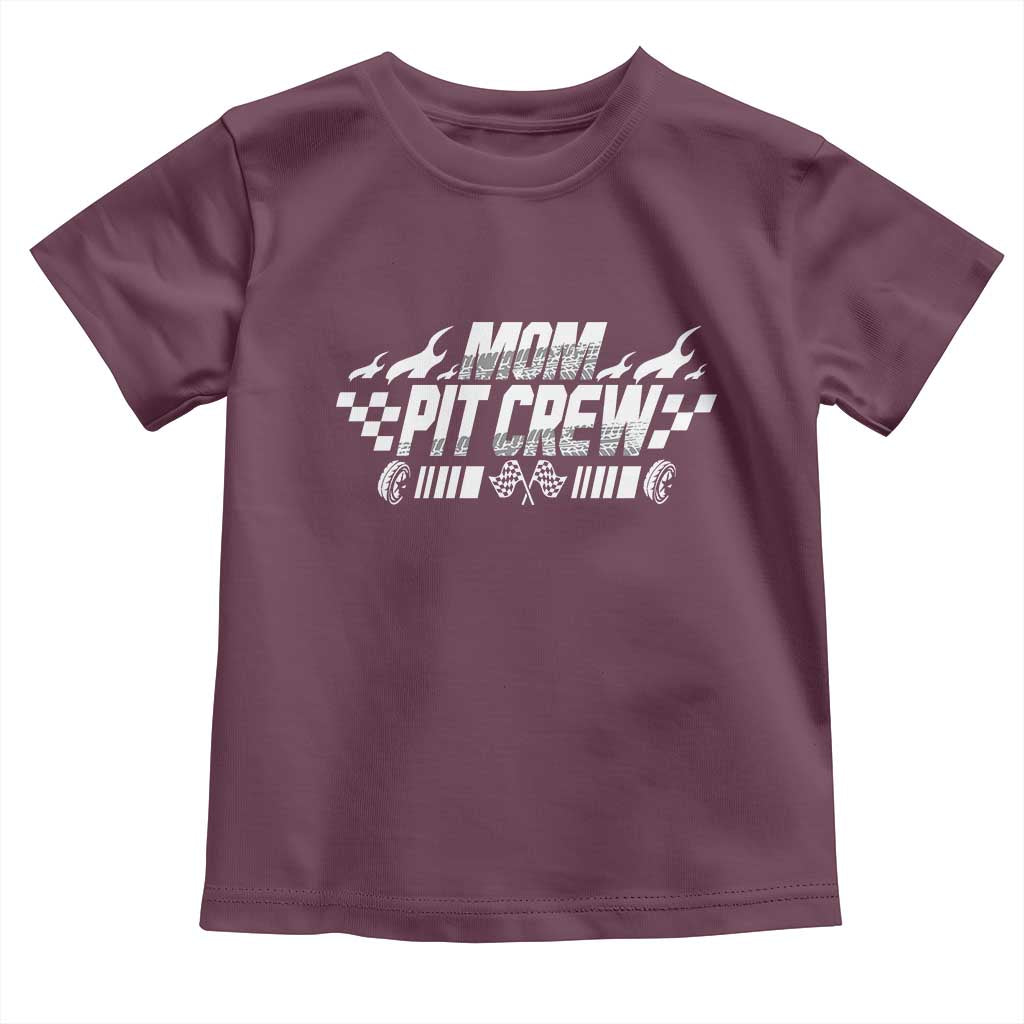 Mom Pit Crew Toddler T Shirt Race Car Family Racing Birthday Hosting Parties - Wonder Print Shop