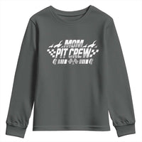 Mom Pit Crew Youth Sweatshirt Race Car Family Racing Birthday Hosting Parties - Wonder Print Shop