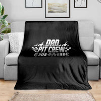 Dad Pit Crew Throw Blanket Race Car Family Racing Birthday Hosting Parties - Wonder Print Shop