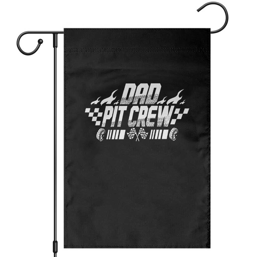 Dad Pit Crew Garden Flag Race Car Family Racing Birthday Hosting Parties - Wonder Print Shop