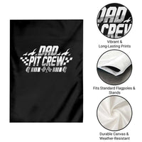 Dad Pit Crew Garden Flag Race Car Family Racing Birthday Hosting Parties - Wonder Print Shop