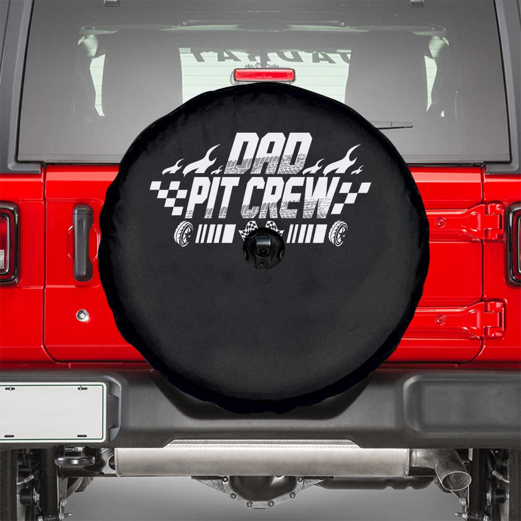 Dad Pit Crew Spare Tire Cover Race Car Family Racing Birthday Hosting Parties - Wonder Print Shop
