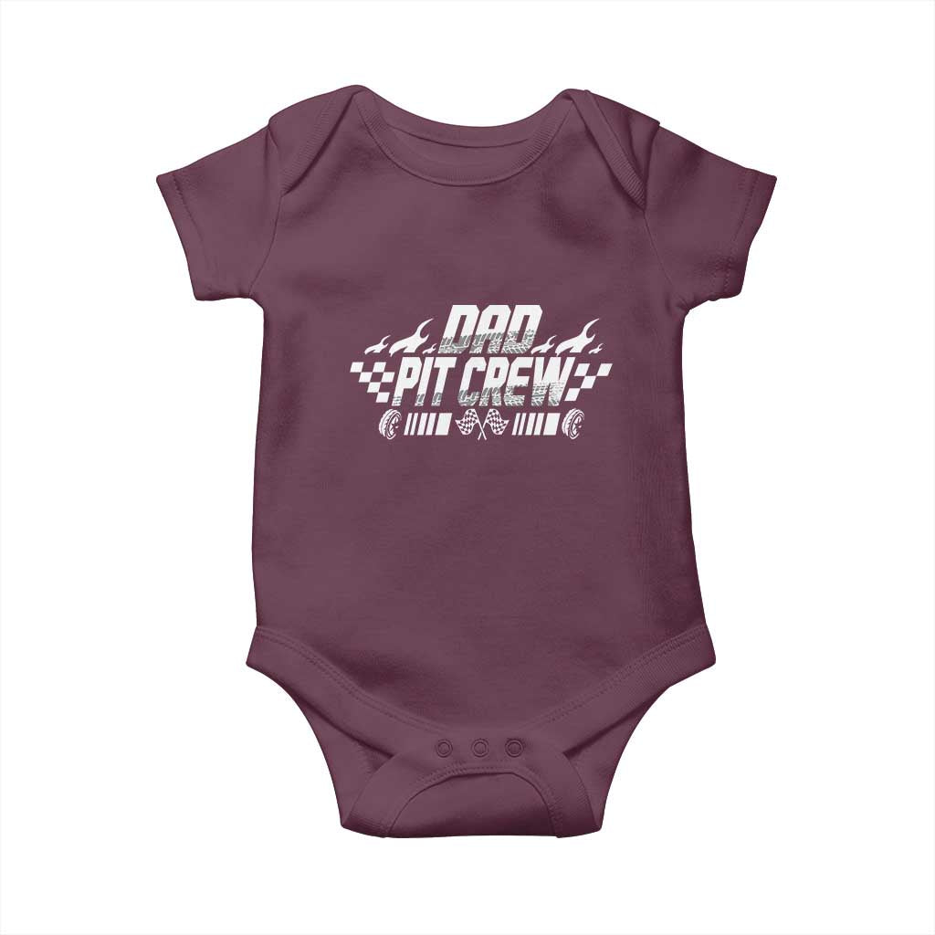 Dad Pit Crew Baby Onesie Race Car Family Racing Birthday Hosting Parties - Wonder Print Shop