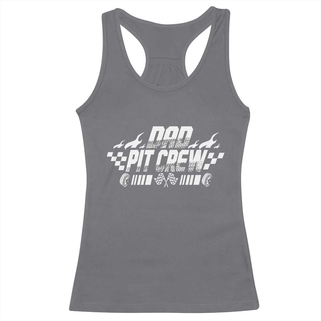 Dad Pit Crew Racerback Tank Top Race Car Family Racing Birthday Hosting Parties - Wonder Print Shop