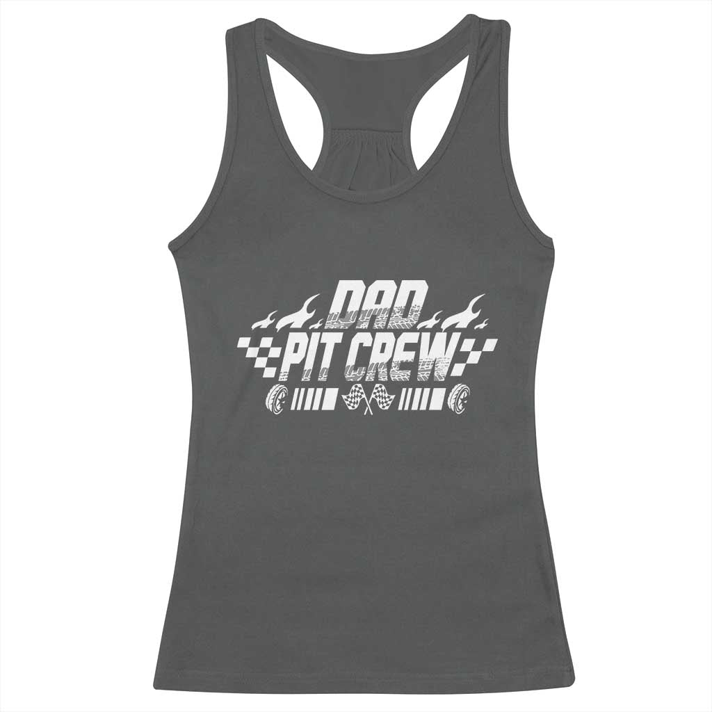 Dad Pit Crew Racerback Tank Top Race Car Family Racing Birthday Hosting Parties - Wonder Print Shop
