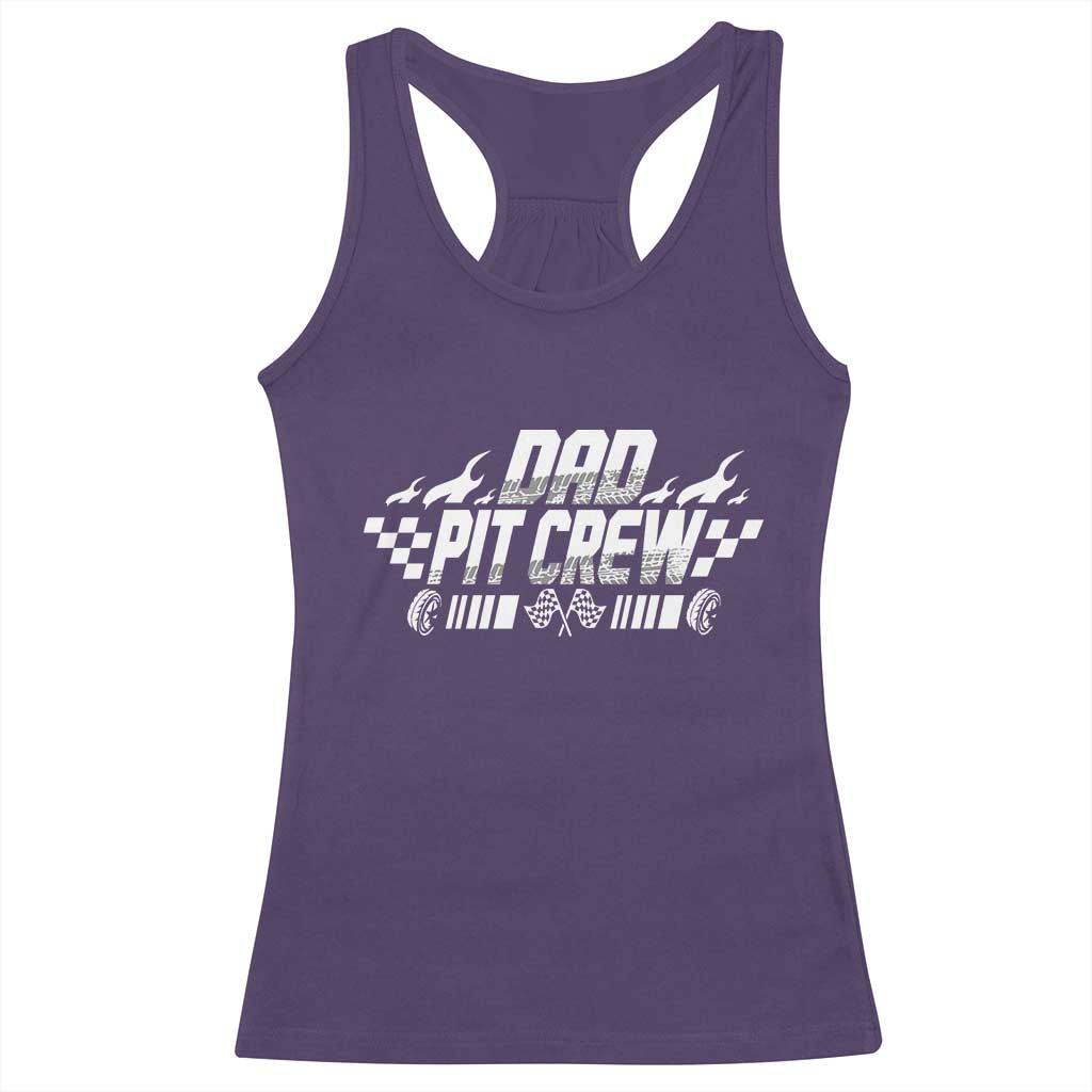 Dad Pit Crew Racerback Tank Top Race Car Family Racing Birthday Hosting Parties - Wonder Print Shop