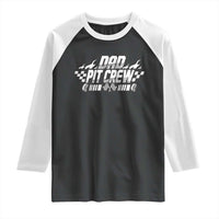 Dad Pit Crew Raglan Shirt Race Car Family Racing Birthday Hosting Parties - Wonder Print Shop