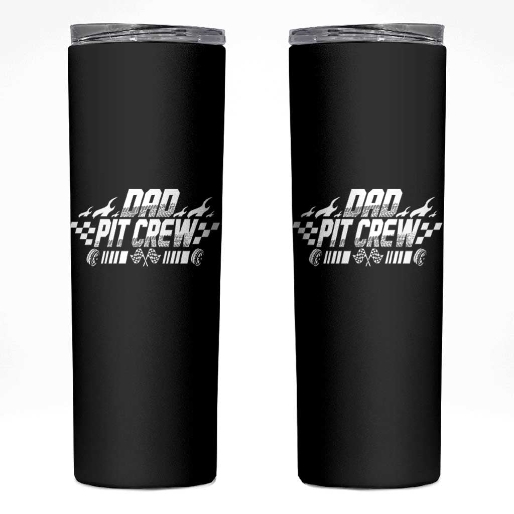 Dad Pit Crew Skinny Tumbler Race Car Family Racing Birthday Hosting Parties - Wonder Print Shop