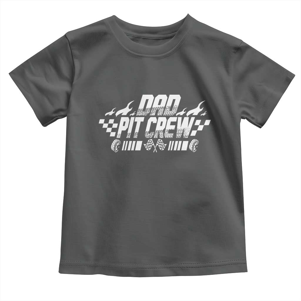 Dad Pit Crew Toddler T Shirt Race Car Family Racing Birthday Hosting Parties - Wonder Print Shop
