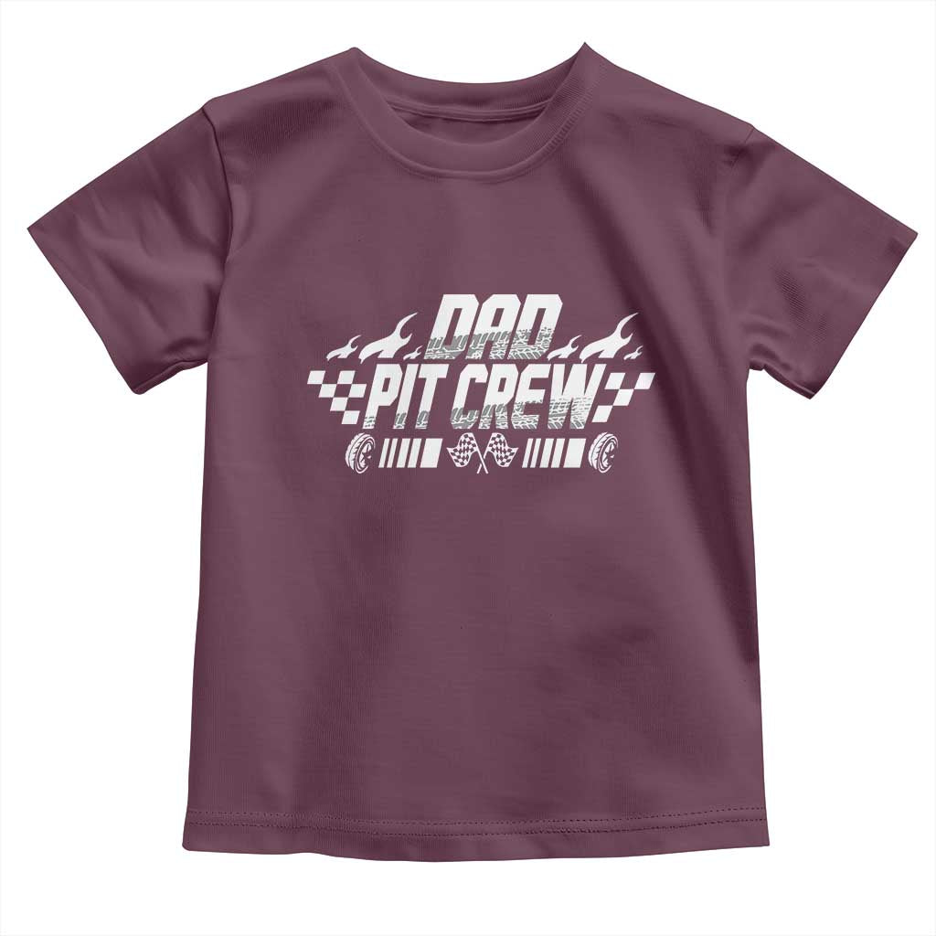 Dad Pit Crew Toddler T Shirt Race Car Family Racing Birthday Hosting Parties - Wonder Print Shop