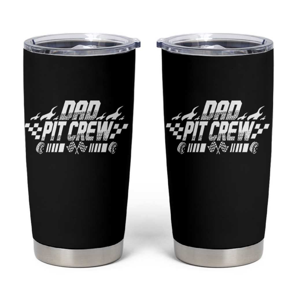 Dad Pit Crew Tumbler Cup Race Car Family Racing Birthday Hosting Parties - Wonder Print Shop