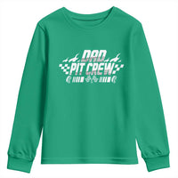 Dad Pit Crew Youth Sweatshirt Race Car Family Racing Birthday Hosting Parties - Wonder Print Shop