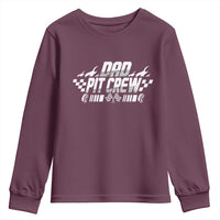 Dad Pit Crew Youth Sweatshirt Race Car Family Racing Birthday Hosting Parties - Wonder Print Shop