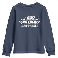Dad Pit Crew Youth Sweatshirt Race Car Family Racing Birthday Hosting Parties - Wonder Print Shop