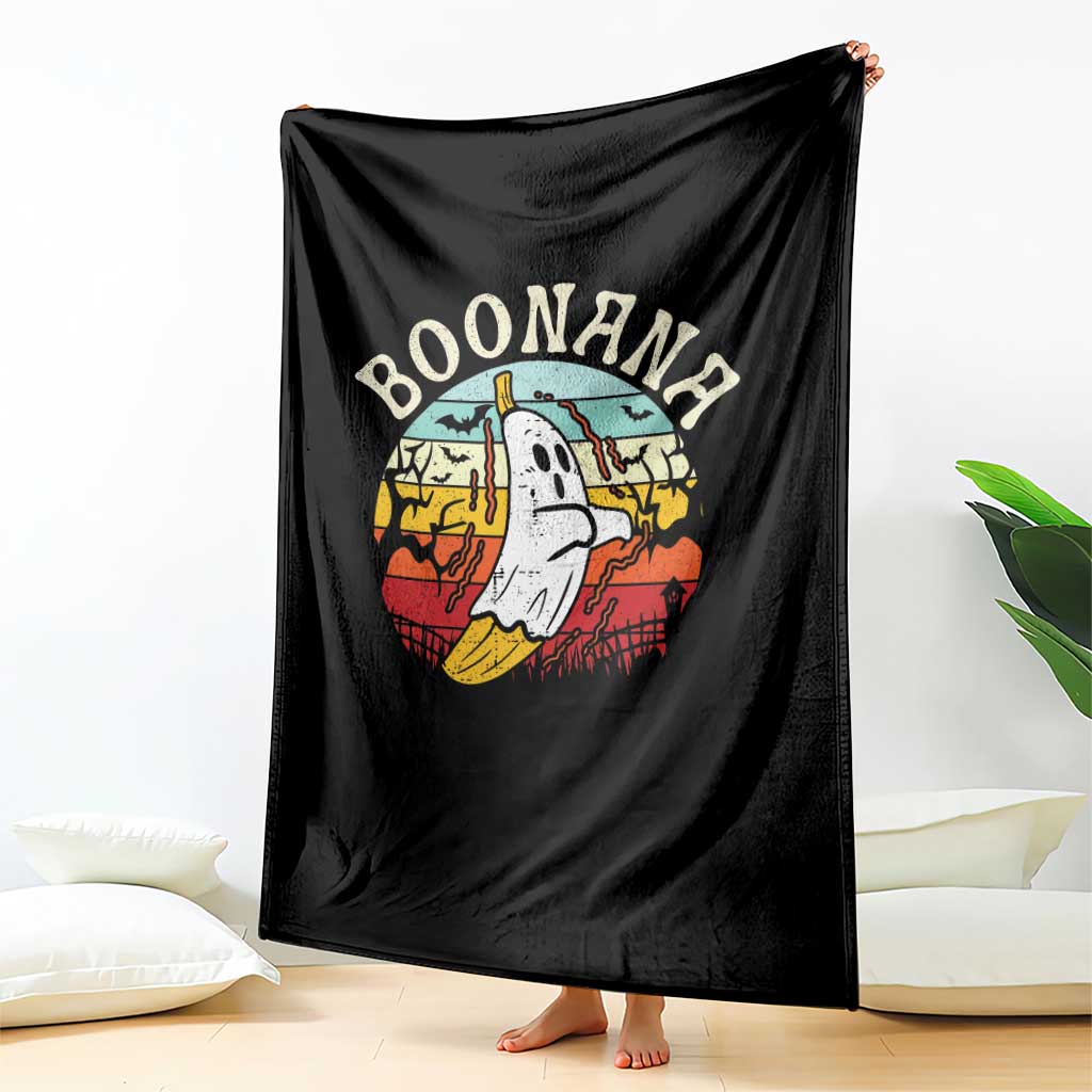 Boonana Cute Ghost Banana Halloween Costume Throw Blanket - Wonder Print Shop