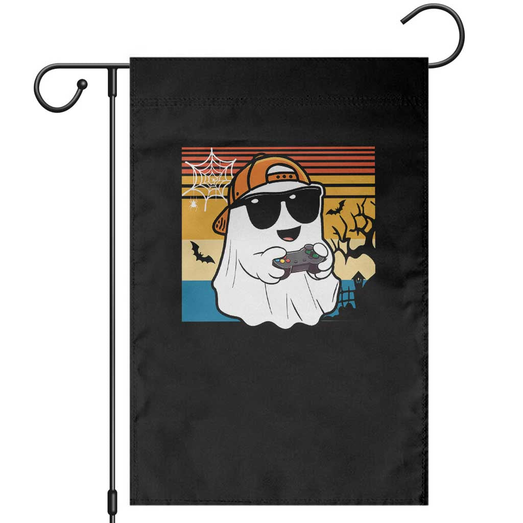 Halloween Boys Kids Ghost Gamer Scary Costume Gaming Men Garden Flag Retro Funny Halloween - Wonder Print Shop