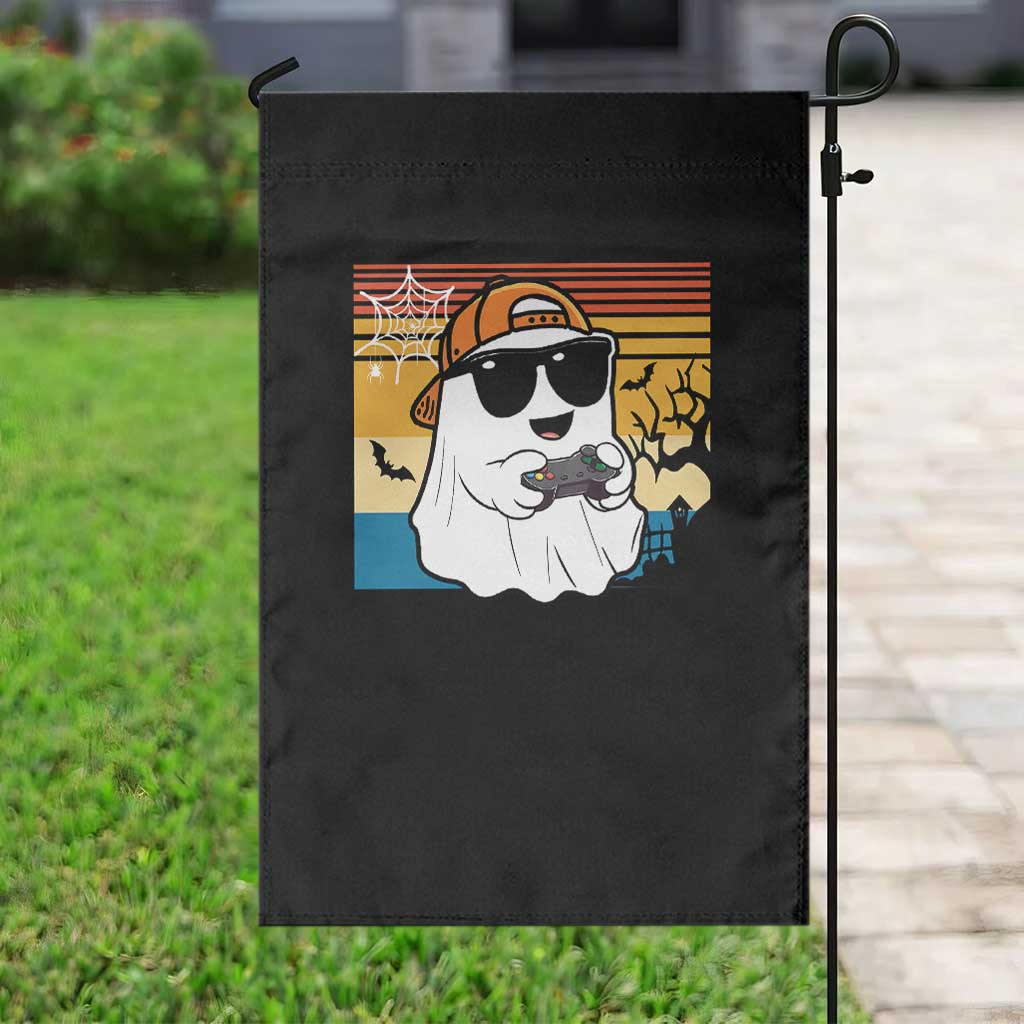 Halloween Boys Kids Ghost Gamer Scary Costume Gaming Men Garden Flag Retro Funny Halloween - Wonder Print Shop