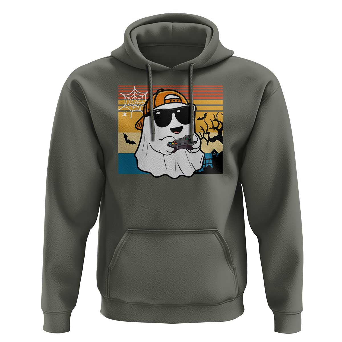 Halloween Boys Kids Ghost Gamer Scary Costume Gaming Men Hoodie Retro Funny Halloween