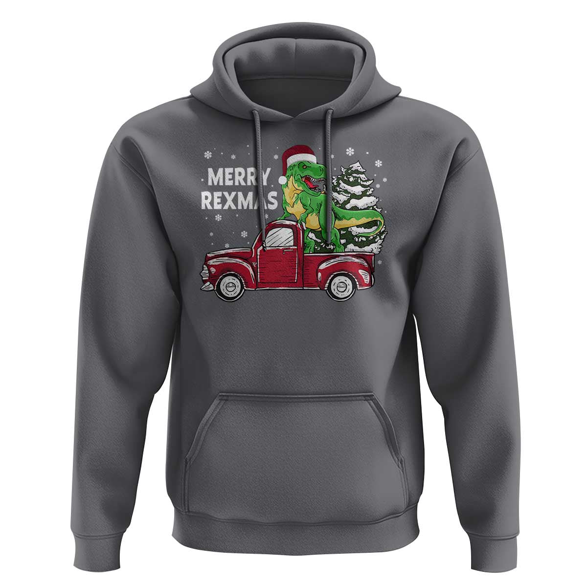 Dinosaur Christmas Tree Hoodie Merry Rexmas Xmas Pet Dino Trex Red Truck Family