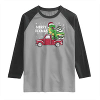 Dinosaur Christmas Tree Raglan Shirt Merry Rexmas Xmas Pet Dino Trex Red Truck Family