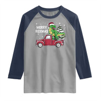 Dinosaur Christmas Tree Raglan Shirt Merry Rexmas Xmas Pet Dino Trex Red Truck Family