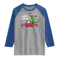 Dinosaur Christmas Tree Raglan Shirt Merry Rexmas Xmas Pet Dino Trex Red Truck Family