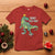 Dinosaur Christmas Tree Rex T Shirt Merry Rex-Mas Xmas Pet Dino Trex Xmas Lights - Wonder Print Shop