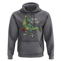 Dinosaur Christmas Tree Rex Hoodie Merry Rex-Mas Xmas Pet Dino Trex Xmas Lights