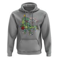 Dinosaur Christmas Tree Rex Hoodie Merry Rex-Mas Xmas Pet Dino Trex Xmas Lights