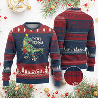 Dinosaur Ugly Christmas Sweater Merry Rex-Mas Xmas Pet Dino Trex  Xmas Tree Rex Lights - Wonder Print Shop