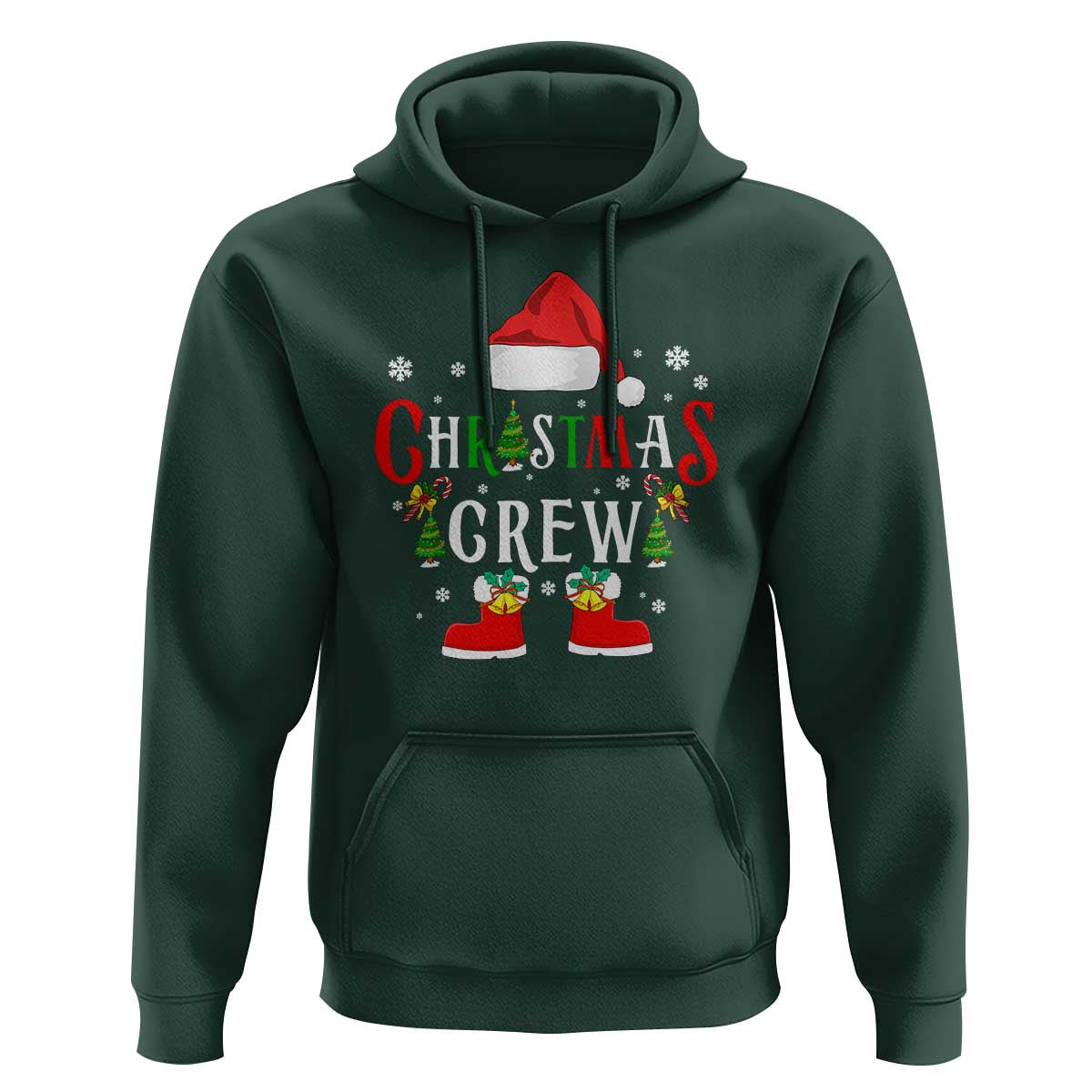 Christmas Crew Hoodie Merry and Bright Christmas Shirt Xmas