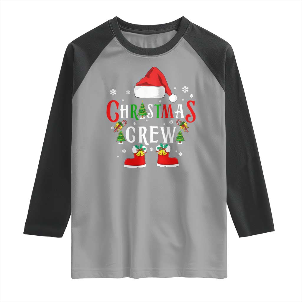 Christmas Crew Raglan Shirt Merry and Bright Christmas Shirt Xmas