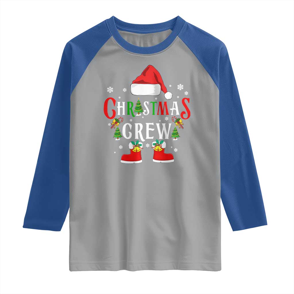 Christmas Crew Raglan Shirt Merry and Bright Christmas Shirt Xmas