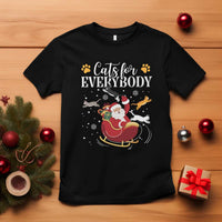 Christmas Cat Lover T Shirt Cats For Everybody Funny Xmas - Wonder Print Shop
