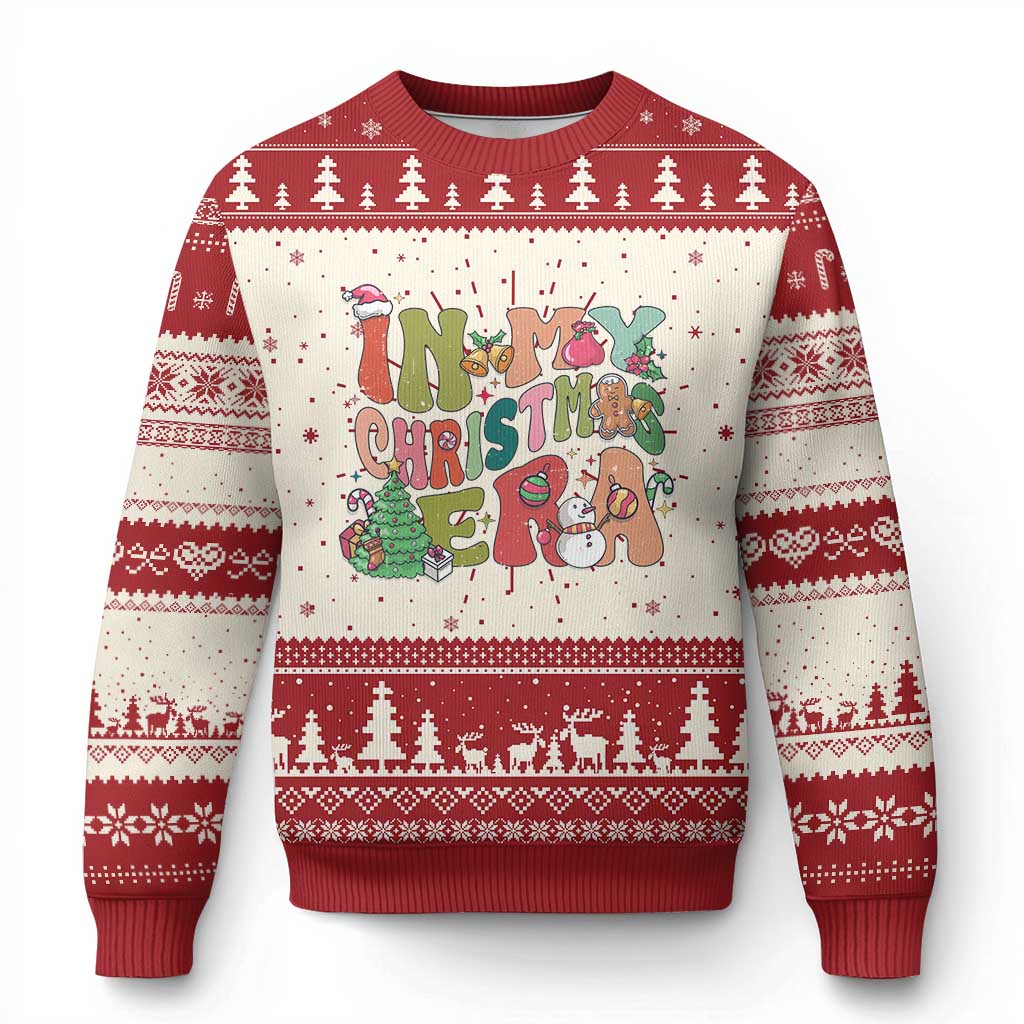 In My Xmas Era Ugly Christmas Sweater Cute Groovy Holiday - Wonder Print Shop