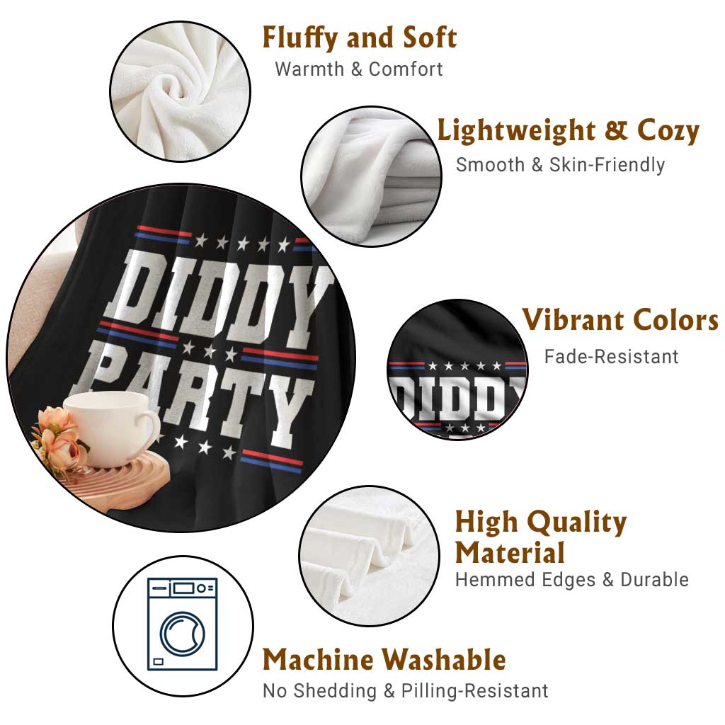 Diddy Party Throw Blanket Funny Offensive Humorous Saying - Wonder Print Shop