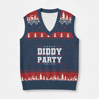 Diddy Party V-Neck Knit Sweater Vest Funny Offensive Humorous Saying - Wonder Print Shop