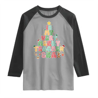 Christmas Teacher Raglan Shirt In My Very Merry Teacher Era Xmas Tree