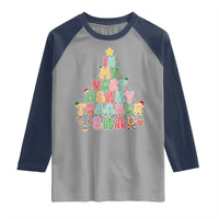 Christmas Teacher Raglan Shirt In My Very Merry Teacher Era Xmas Tree